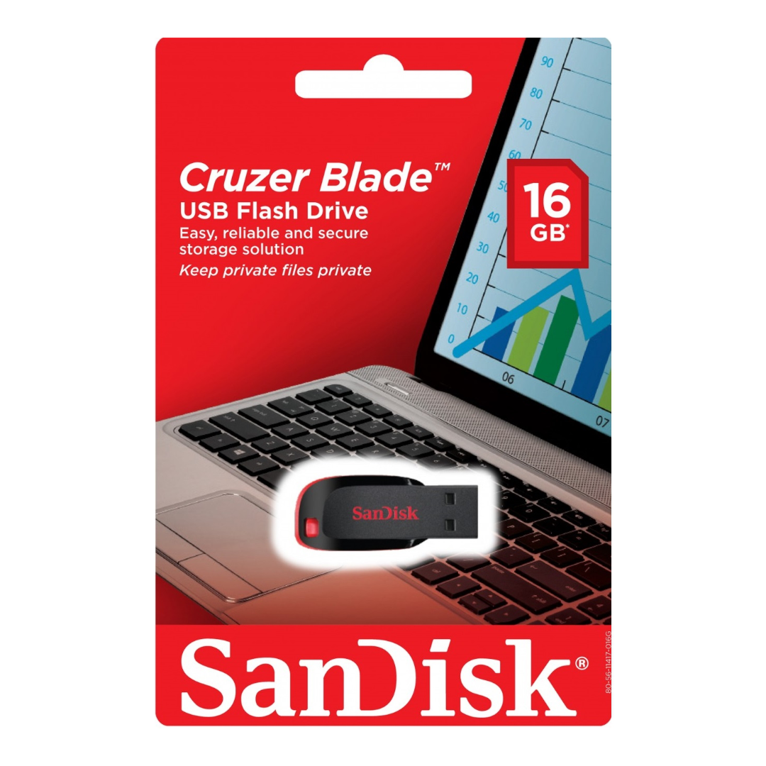 SanDisk Cruzer Blade USB Flash Drive 16 GB