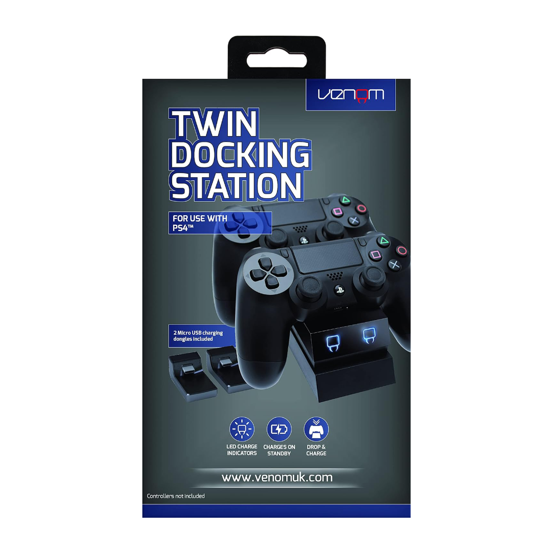 Venom PlayStation 4 Twin Charge Docking Station – Black