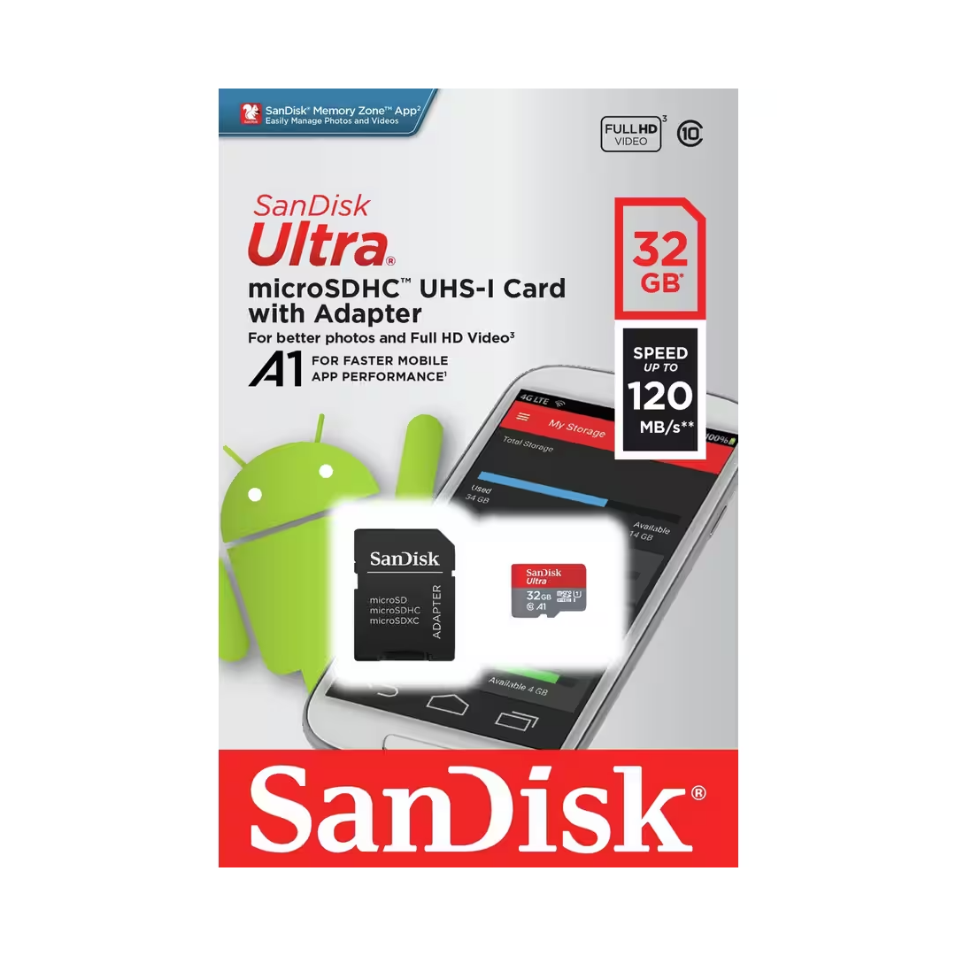 SanDisk Ultra 120MBs Memory Card 32GB