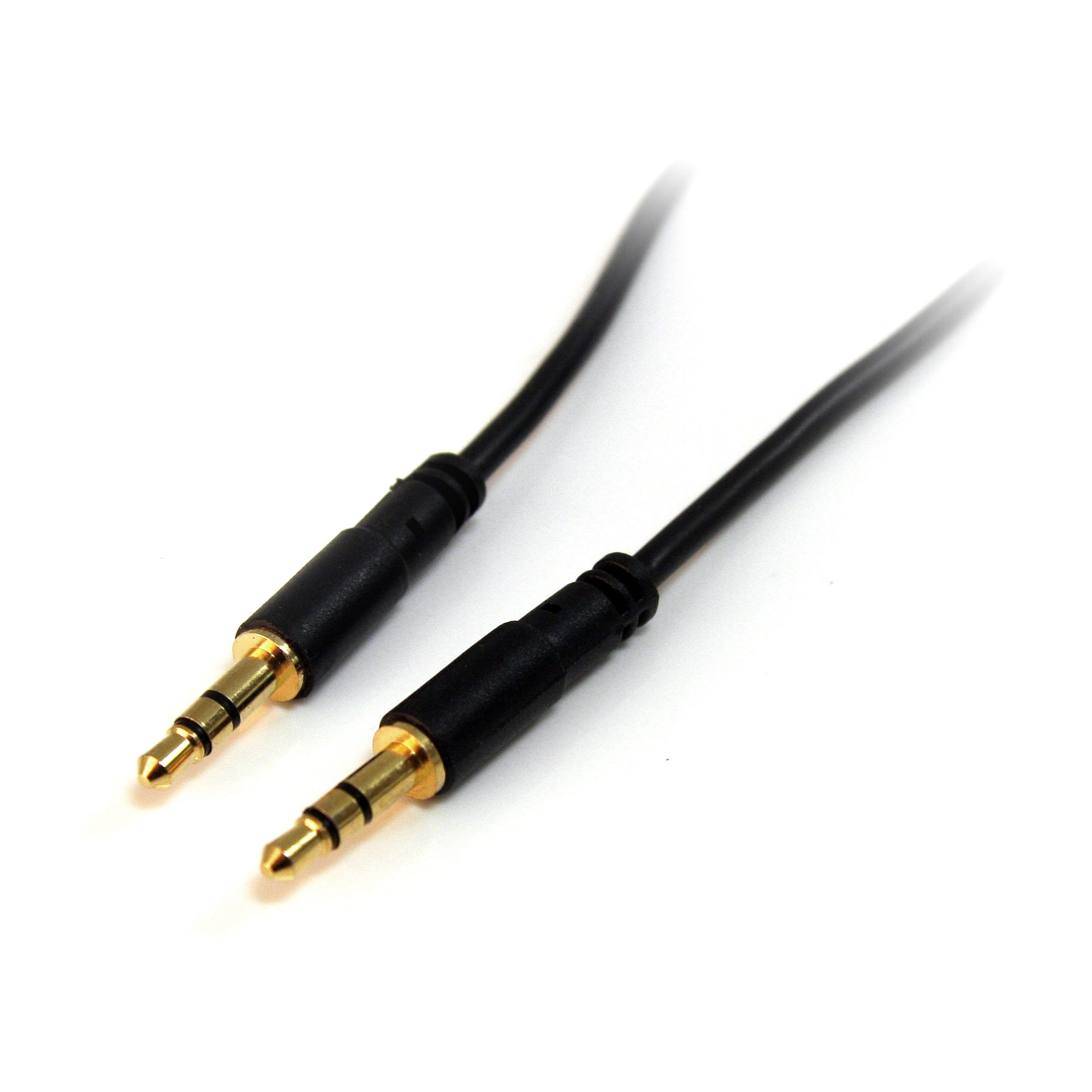 StarTech 1 ft Slim 3.5mm Stereo Audio Cable – M/M