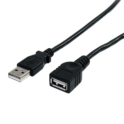 StarTech 3 ft Black USB 2.0 Extension Cable A to A – M/F